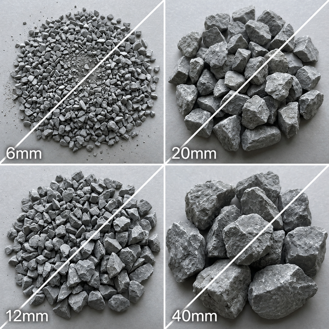 Stone Jelly in 6mm, 12mm, 20mm, and 40mm sizes